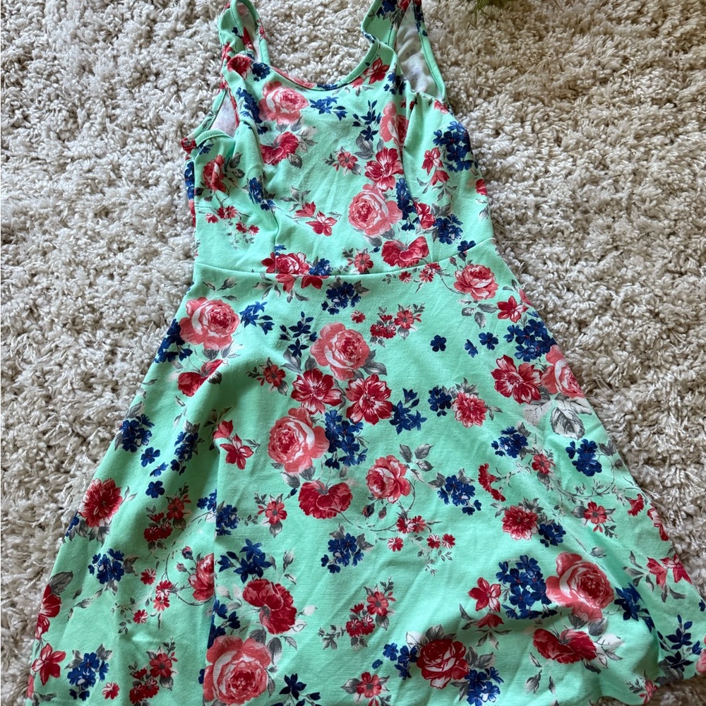Chesley Pink and Purple Scoop Neck Sleeveless Sundress
